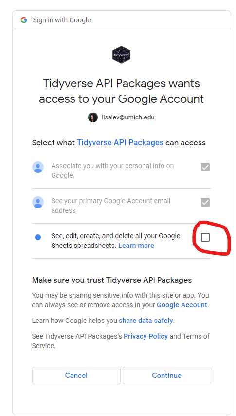google authorization prompt